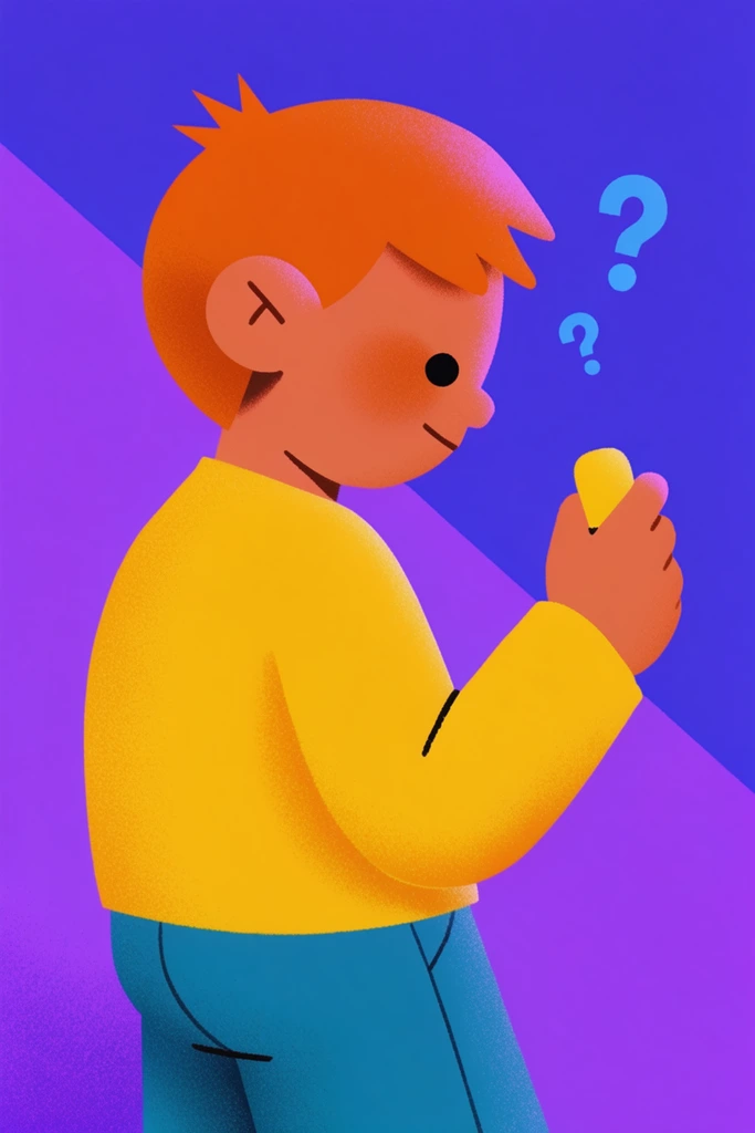 Vibrant Risograph Minimalism style AI image example 1