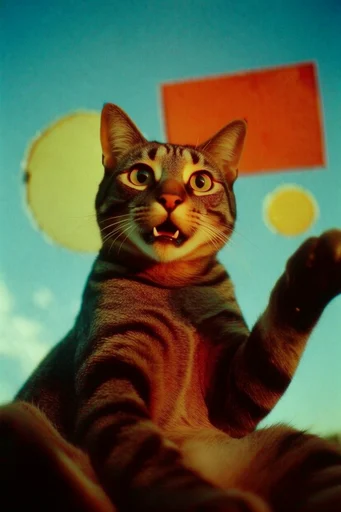 Nostalgic Surrealist Sky style reference image — levitating objects