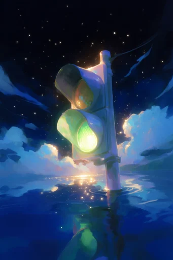 Luminous Celestial Dreamscape style reference image — glowing warm golden accents