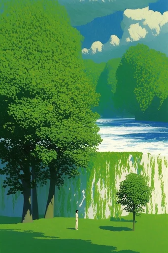 Surreal Impressionist Verdant Landscapes moodboard — generate AI images in this style
