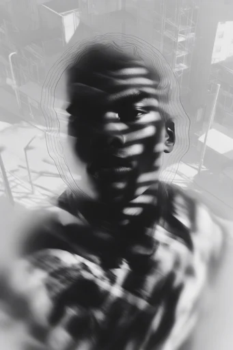 Kinetic Monochrome Noir style reference image — high contrast monochrome
