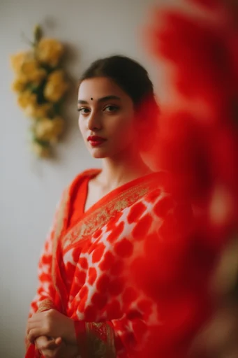 Ethereal Crimson Motion style reference image — shallow depth of field
