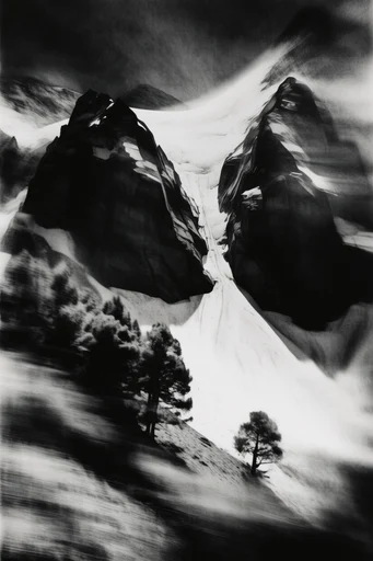 Spectral Kinetic Noir style reference image — high-contrast black and white