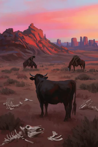 Neon Frontier Surrealism style AI image example 3