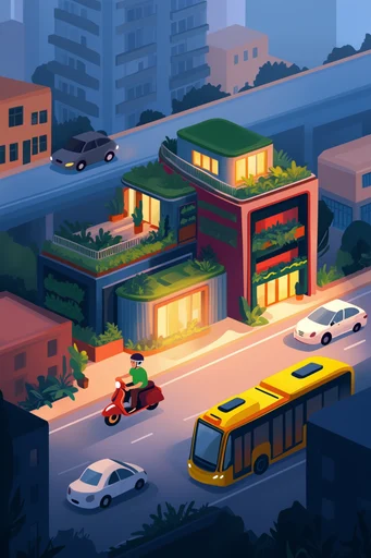 Cozy Twilight Whimsy style reference image — stylized digital illustration