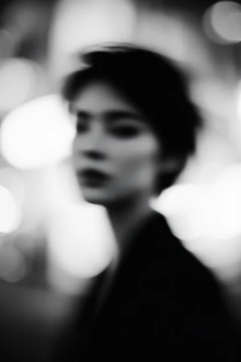 Ethereal Noir Abstraction style reference image — stark chiaroscuro