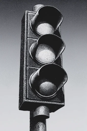 Stark Noir Pointillism style reference image — stipple halftone texture