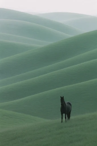 Minimalist Verdant Surrealism style reference image — undulating organic curves