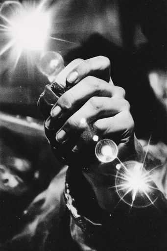 Ethereal Noir Grain style reference image — heavy film grain