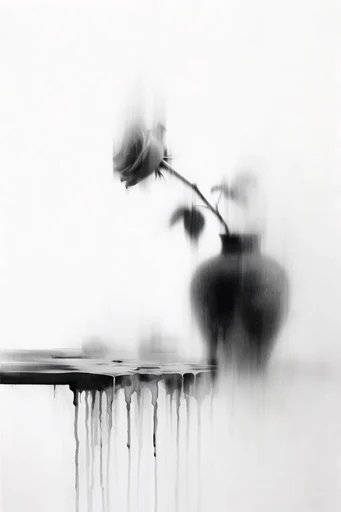Ethereal Monochrome Motion style reference image — intentional motion blur