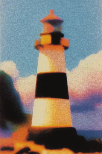 Technicolor Retro Surrealism style reference image — lo-fi airbrush texture