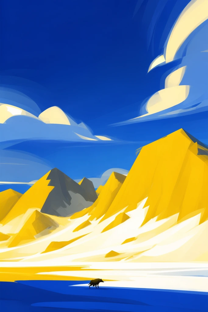 Geometric Adventure Landscapes style AI image example 3