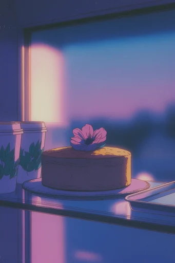Ethereal Neon Twilight style reference image — minimalist architectural forms