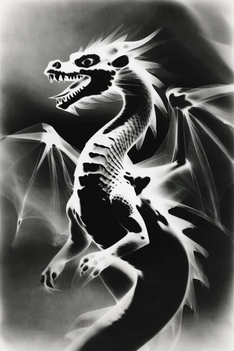 Experimental Darkroom Noir style reference image — high-contrast monochrome