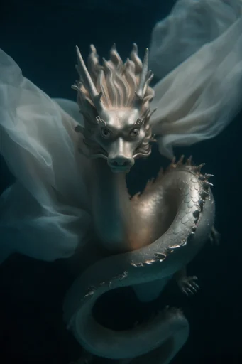 Ethereal Aquatic Melancholia style reference image — shimmering caustics