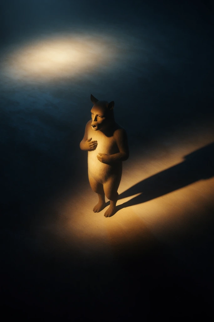 Cinematic Amber Chiaroscuro style AI image example 3