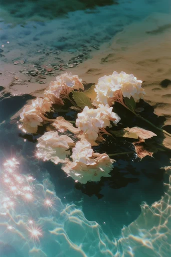 Luminous Aquatic Impressionism style reference image — analog film texture