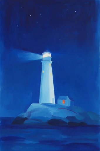Graphic Painterly Narrative style reference image — minimalist composition