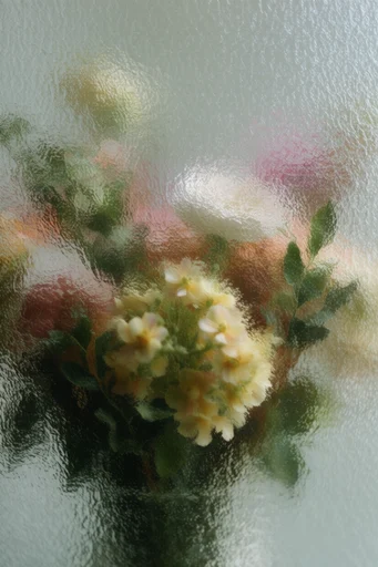 Textured Glass Abstraction style reference image — obscured silhouette