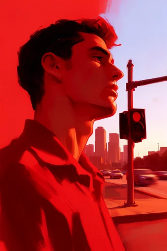 Graphic Fauvist Noir style reference image — modern expressionism
