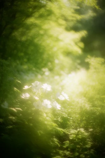 Ethereal Verdant Landscapes style reference image — muted moss palette