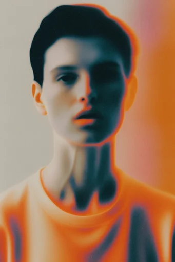 Chromatic Thermal Dreamscape style reference image — retro-futuristic heat map
