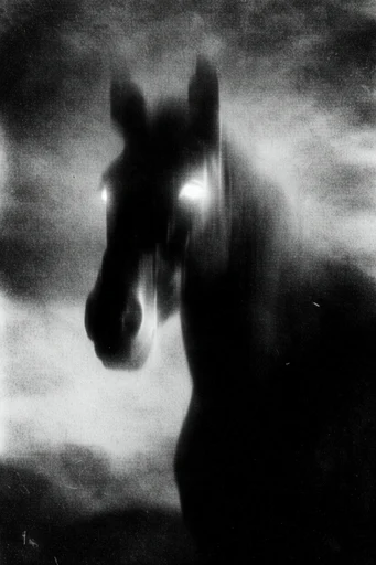 Haunted Analog Glitch style reference image — heavy analog film grain