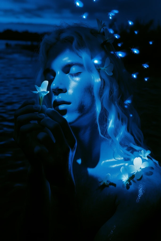 Bioluminescent Cobalt Noir style AI image example 2