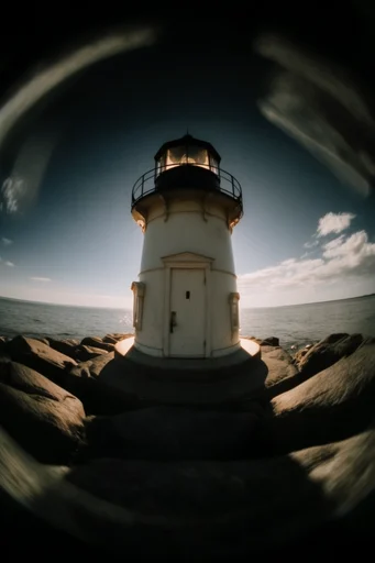 Cinematic Fisheye Streetwise style reference image — wide-angle urban perspective