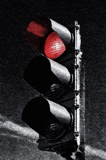 Gritty Neo-Noir Zine style reference image — halftone print texture