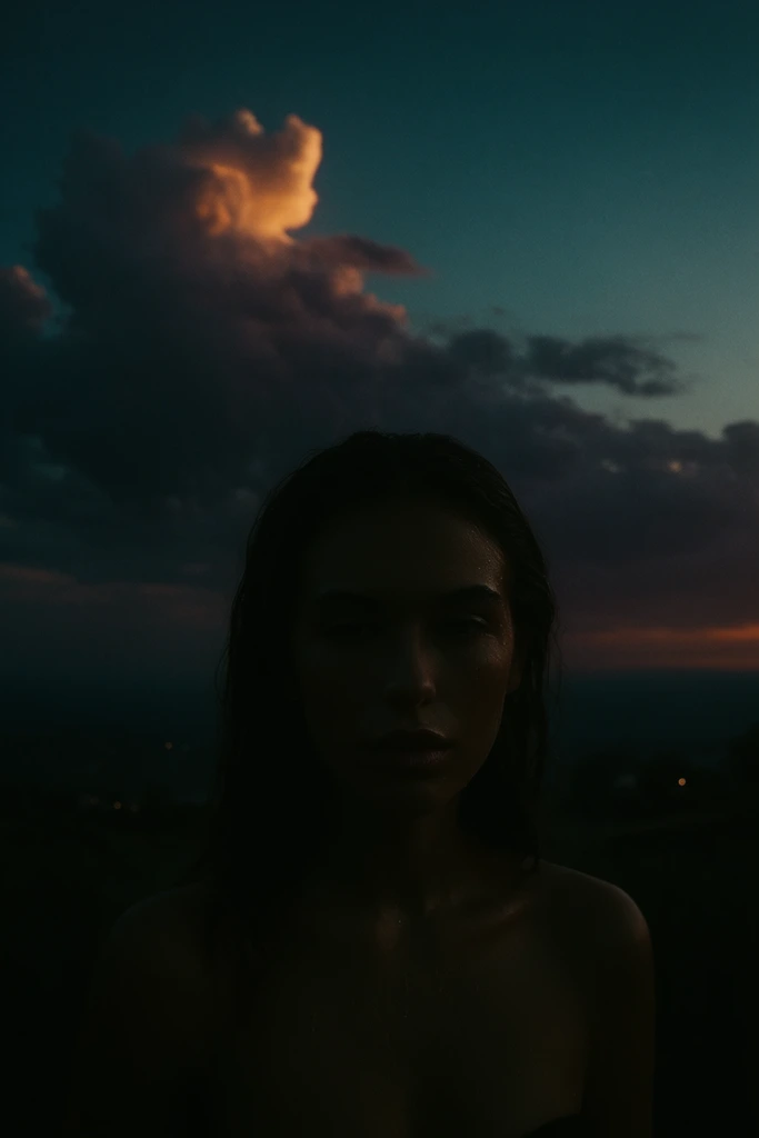 Cinematic Cyan Noir style AI image example 2