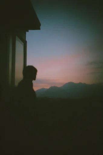 Analog Twilight Solitude style reference image — analog film grain