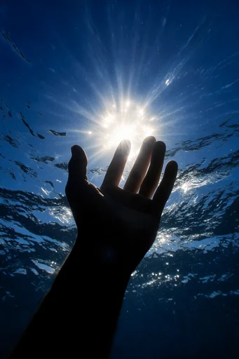 Luminous Abyssal Radiance style reference image — crepuscular rays