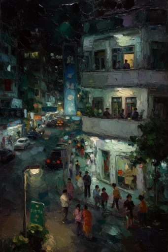 Luminous Impasto Atmosphere style reference image — heavy impasto oil painting