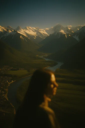 Nostalgic Cinematic Melancholy style reference image — analog film grain