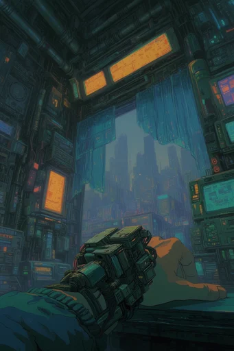 Atmospheric Industrial Dystopia style reference image — vertiginous scale