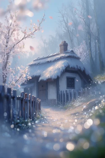 Ethereal Frost Botanical style AI image example 4