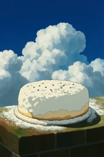 Nostalgic Cobalt Surrealism style reference image — low-angle perspective