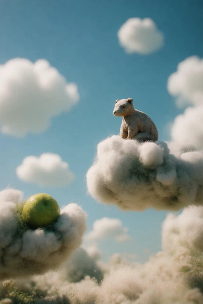 Surreal Pastoral Technicolor style AI image example 3