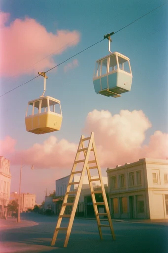 Nostalgic Pastel Dreamcore style reference image — vintage 35mm film grain