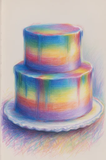 Vibrant Prismatic Sketchbook style reference image — tactile sketchbook style