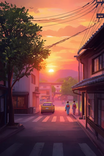 Luminous Twilight Nostalgia style reference image — golden hour glow