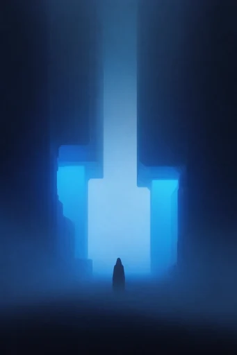 Monolithic Cosmic Mysticism style reference image — cosmic brutalism