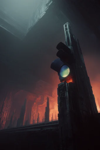 Volcanic Brutalist Abyss style reference image — volcanic subterranean landscape