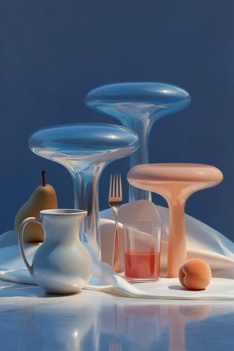 Ethereal Surrealist Minimalism style reference image — atmospheric gradient lighting