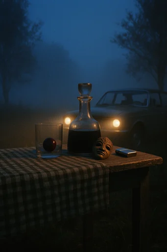 Atmospheric Midnight Noir style reference image — blue hour atmosphere