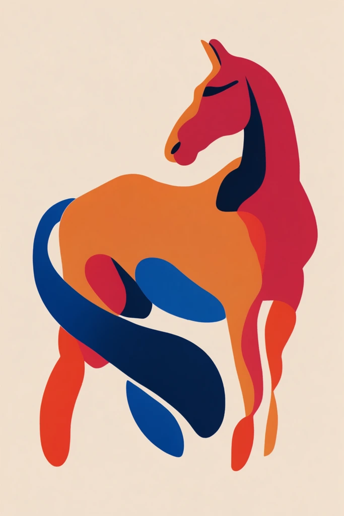 Mid-Century Graphic Minimalism style AI image example 3