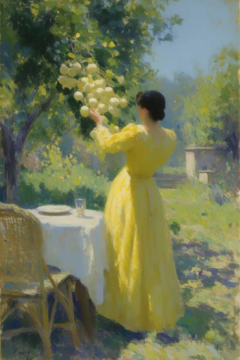 Luminous Impressionist Pastoral style reference image — palette knife texture