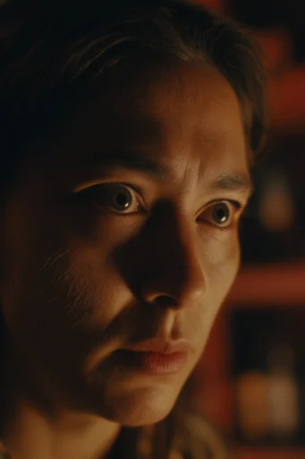 Cinematic Amber Chiaroscuro moodboard — generate AI images in this style