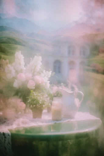 Luminous Ethereal Impressionism style reference image — sun-drenched golden hour